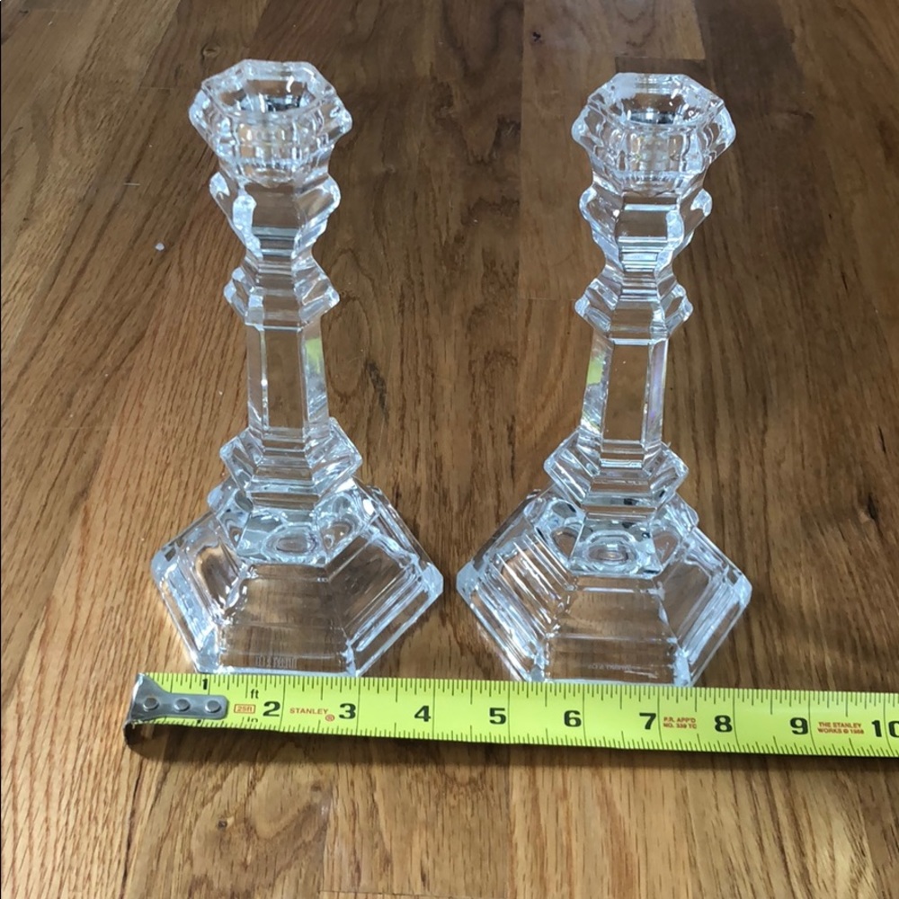 2  Tiffany & Co candlesticks 4 1/2” x 8”